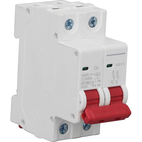 6000A DC-Leistungsschalter, Mini 2P 1000V 6A Photovoltaik-Leistungsschalter (1/5)