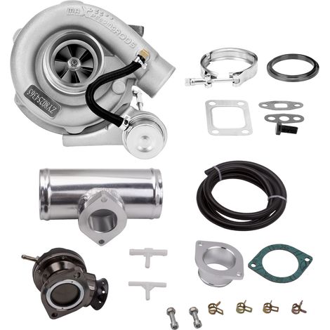 Internal Wastegate T3 T04E V-band Turbo Turbocompressore + Blow Off Valve BOV (1/5)