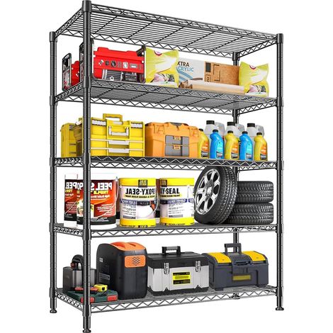 Étagère métallique 5 niveaux, étagères de rangement pour garage (1/5)