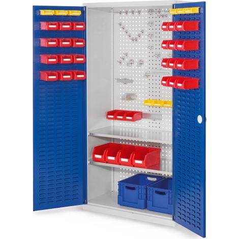 Kappes ®RasterPlan Werkzeugschrank 1950x1000m Modell 5 Tiefe 500mm Schlitzplattentüren enzianblau