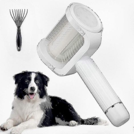 Brosse électrique pour chiens à poils longs - outil de toilettage efficace pour le contrôle de la mue, nettoyage facile et conception portable, respectueux de l’environnement 2025 (1/5)