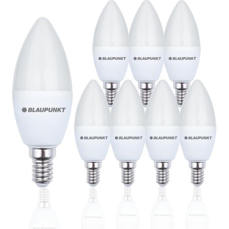 Ampoule LED Flamme E14 7W équiv. 50W 4000K Blanc neutre, Lot de 8 (1/5)