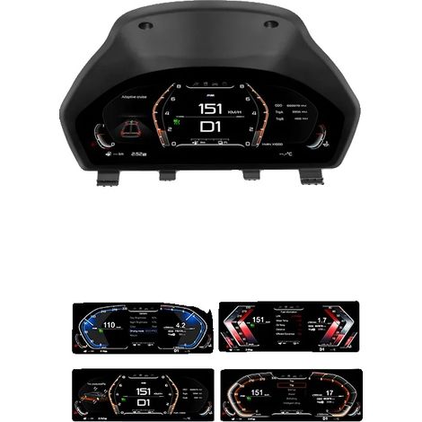 Auto LCD Armaturenbrettanzeige, 12,3-Zoll Bildschirm, digitales Kombiinstrument, kompatibel mit BMW F30 F31 GT F34 F32 F33 F36 2013-2020, BM003-OM-26 (1/2)