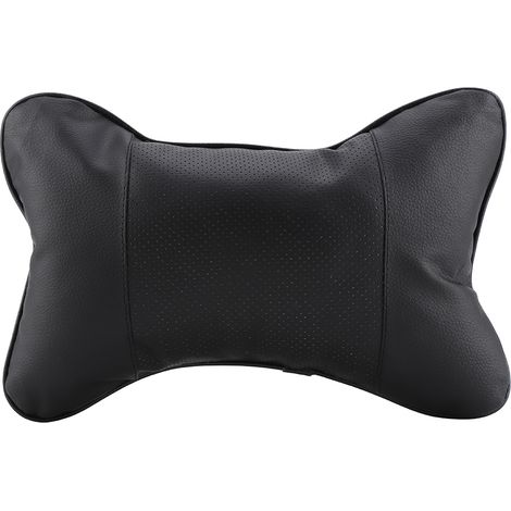1 Coussin appui-tête, similicuir doux, garnissage soie respirante, élastique, housse lavable, siège auto bureau maison (1/5)