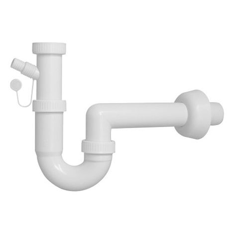 Sifone in PVC 1 via basso ingombro con attacco lavastoviglie – Soluzione salvaspazio per lavelli