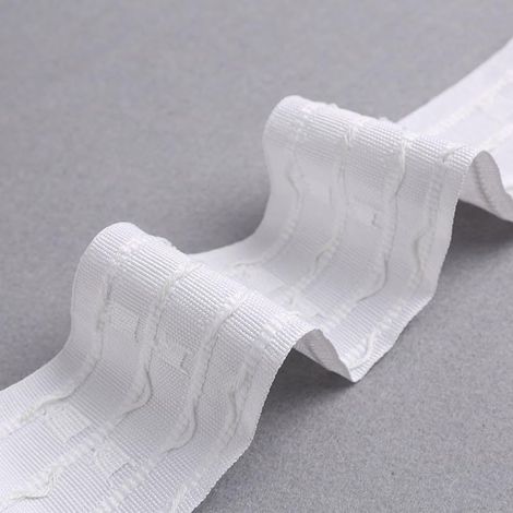 50-meter new fabric tape with bottom mesh reinforcement, pre-installed hooks, window decoration accessories (1/5)