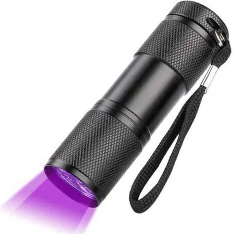 -LED Lampe Torche UV Lampe de Poche Lumière Noire Lampe Torche, 395nm, Ultra Violet Détecteur pour Traceurs fluorescents, Urine Animale,Tapis