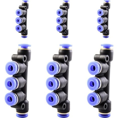 10 pièces 16 mm répartiteur en Y à 3 voies, raccord pneumatique, rapide plastique raccords Push to Connect, adaptateur de conduite d'air PY - PK-4mm (1/5)