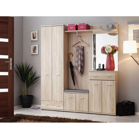 Ensemble de vestiaire - ARMARIO 3 + P - 5 éléments - 180 x 32 x 203 cm - Chêne - Livraison gratuite (1/5)