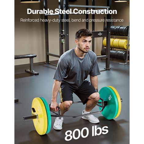 Barre Hexagonale pour Disque de 5 cm, Trap Bar Charge 360 kg, Poignée Moletée, Barre de Musculation Fitness pour Squats, Soulevés d… (1/5)