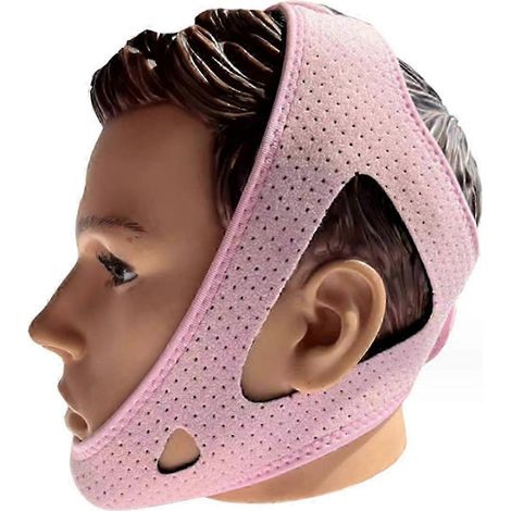 Mentonnière douce pour la peau, aide anti-ronflement pour des voies respiratoires dégagées, conception ajustable (réglable) (1/5)