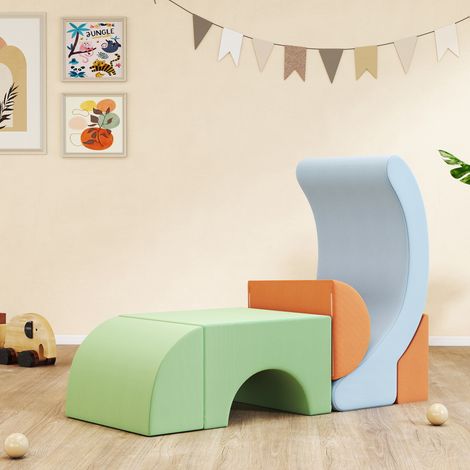 Ensemble de blocs construction souples 5 pièces pour tout-petits, pour grimper, ramper, construire, léger, corde, mousse, multicolores
