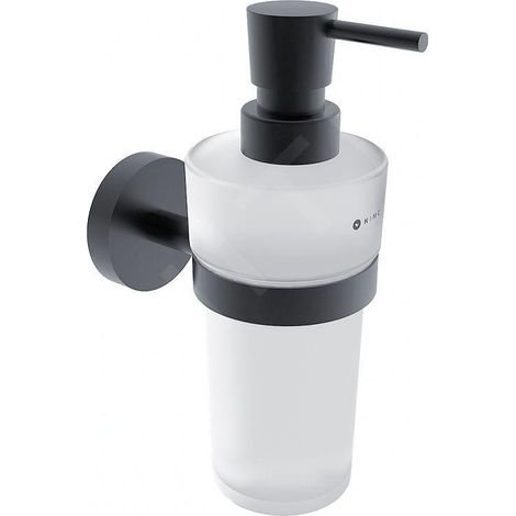 Nimco Unix - Distributeur de savon avec support, verre dépoli/noir mat UNC 13031W-T-90 (1/2)