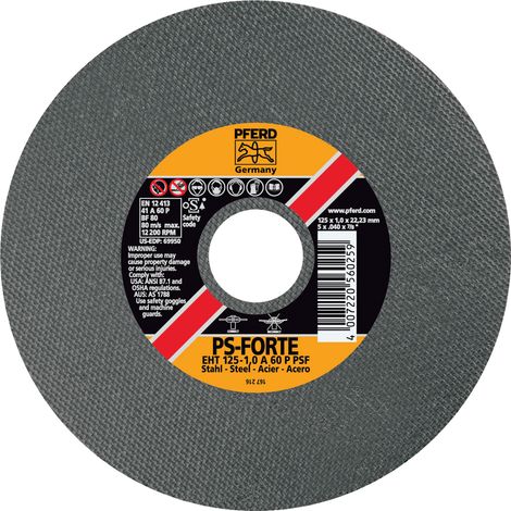 Trennscheibe PSF STEEL D115x1mm ger.STA Bohr.22,23mm PFERD (1/5)