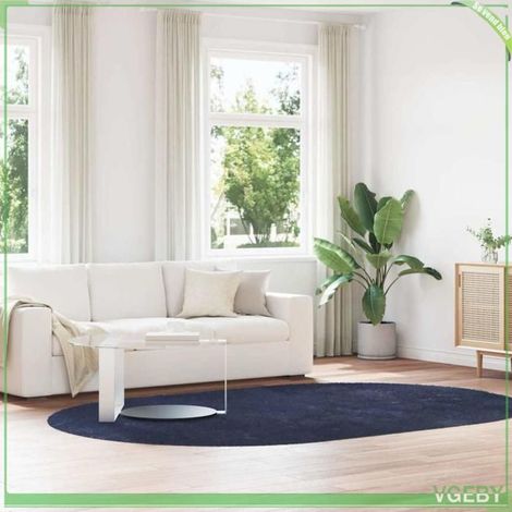 4102939 Tapis shaggy à poils longs NAVARRA bleu marine 300x200 cm (1/5)
