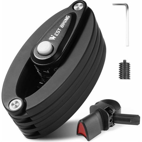 Candado plegable para bicicleta, candado de combinación de 4 dígitos, nivel de seguridad 6, candado plegable resistente para bicicleta, candado para bicicleta de 85 cm, candado para bicicleta con sopo (1/5)