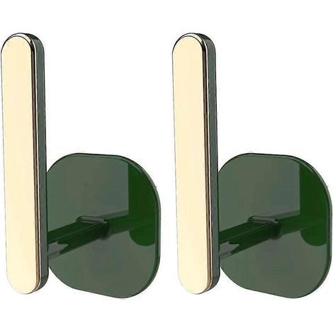 Set mit 2 wandmontierten Handtuchhaltern mit Haken und Kleiderbügel – Küchenaccessoires – 14 x 7,1 cm – Grün (1/3)