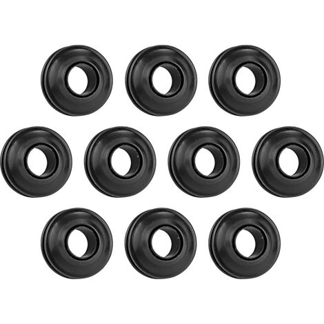 KesTek Planenoesen Kunststoffoesen Segeloesen Zeltoesen Schwarz 10er Set 11mm (1/5)