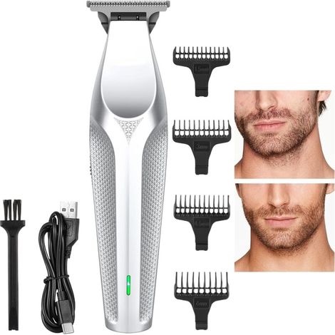 Cortapelos para hombre, recortadora inalámbrica recargable de precisión - Para viajes, acampadas, viajes de negocios, hogar, peluquería, baño, principiantes. (1/5)