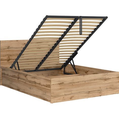 Cama canapé 140x200 con somier Edwin Madera (1/4)
