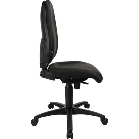 Chaise de bureau pivotante avec technologie synchronisée, anthracite, réglable de 450 à 550 mm, sans accoudoirs (1/4)