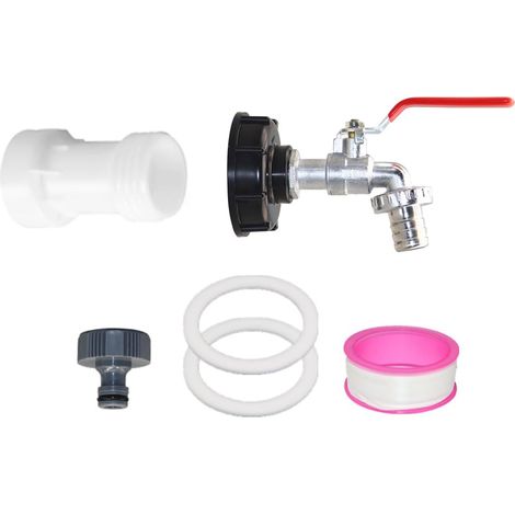 Raccord Robinet, 3/4" Adaptateur de Réservoir IBC, Robinet Cuve 1000L, Accessoire de Réservoir IBC, Robinet de Vidange IBC, Adaptateur S60x6, pour d'Adaptateur de Cuve (1/5)