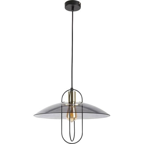 Vida lampada a sospensione E27 MAX 8W nero, vetro fumè (1/5)