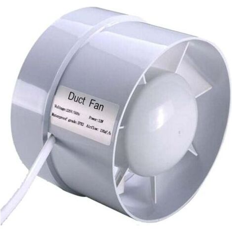 HOXILEELEO - Estrattore aria silenziosa 100 mm 12 W 130 m3/h Ventilatore condotto il risparmio di energia per il bagno, serra, tenda (1/5)