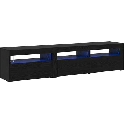 Maison Exclusive - Mobile TV 2 pcs Rovere Nero 180 x 35 x 40 cm Legno multistrato