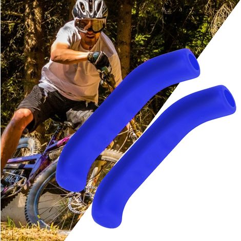 Manchon de Frein Vélo Antidérapant, 5 Couleurs - Protection Silicone Étanche (Bleu) (1/5)