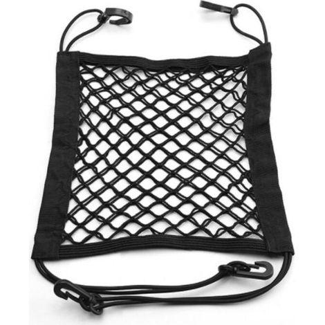 Filet élastique de poche filet à bagages filet de voiture isolation double filet de rangement poche fournitures articles divers crochet filet de rangement (1/4)