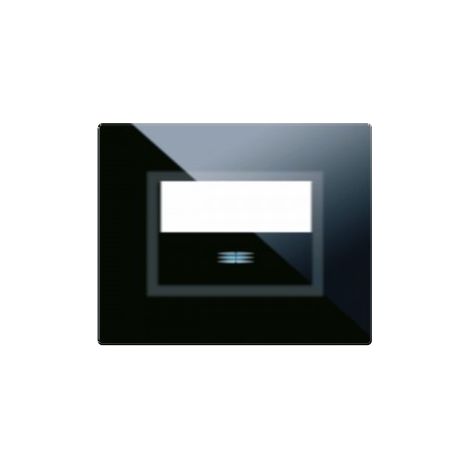 Placca Ave Touch in vetro 3 moduli Per 1 modulo pulsante portanome colore Nero finitura lucida 44PVT