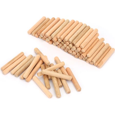 paquet de chevilles rondes cannelées en bois pour le travail du bois (6  40 mm)