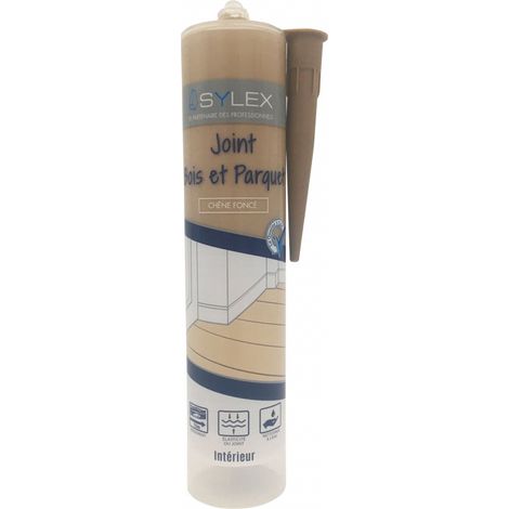 Mastic bois et parquet Sylex - Joint de finition élastique Couleur: CHENE FONCE