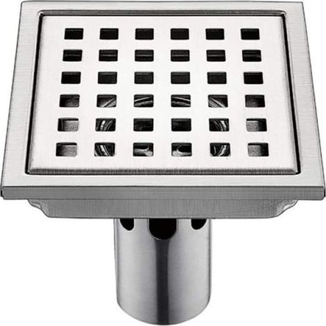 Siphon De Sol INOX 1 Pcs en Acier Inoxydable Drain15Cm 15Cm Filtre Carré Déodorant Anti Retour Fuite d'eau 15Cmb