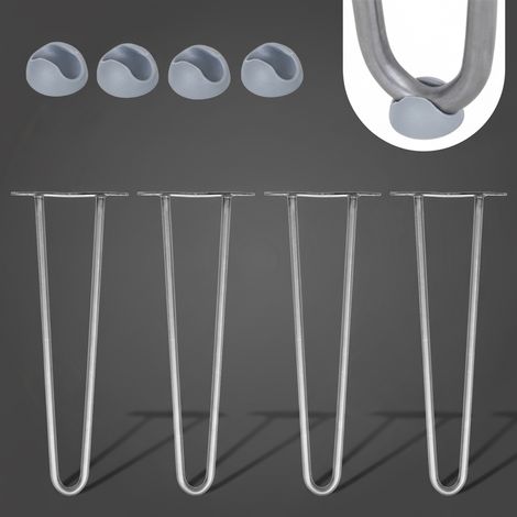 Melko 4er Set Haarnadelbein 25CM Esstisch Möbelbein Stahl Tischzubehör Stützfuß 