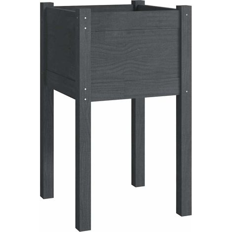 Maison Exclusive - Pflanzkübel Grau 40x40x70 cm Massivholz Kiefer (1/5)
