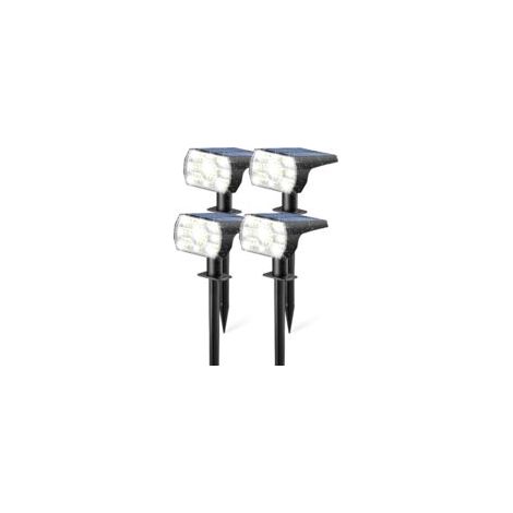 Wasserdichte (IP68) Solar-Außenleuchten, 3 Beleuchtungsmodi, 56 LED-Solarstrahler, Dämmerungssensor zur Beleuchtung von Gärten, Terrassen, Wegen und Grünflächen. – Crezuo