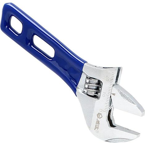 1 - Clé à molette - Outil manuel - Acier inoxydable - Pour bricolage et usage professionnel - Argent - 24 cm (1/5)