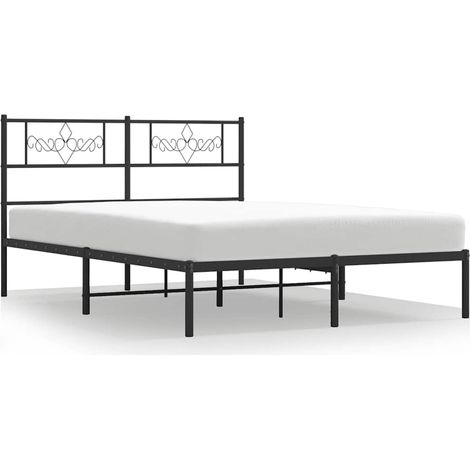 Maison Exclusive - Estructura cama sin colchón con cabecero metal