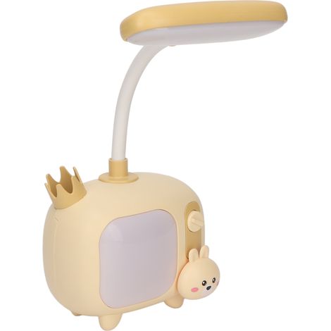 Lampe Bureau LED Protection Yeux 360° Pliable USB Rechargeable Lumière Nocturne Chambre Bureau Maison Jaune (1/5)
