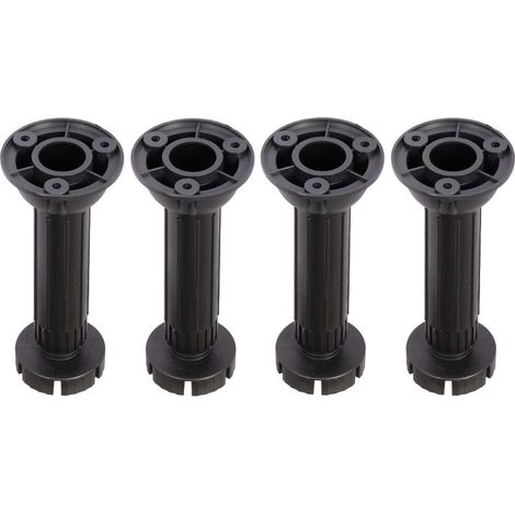 Cyclingcolors – Pied de meuble réglable 4x – Hauteur 120mm – Rond en plastique – Pour cuisine et salle de bain – Base socle support