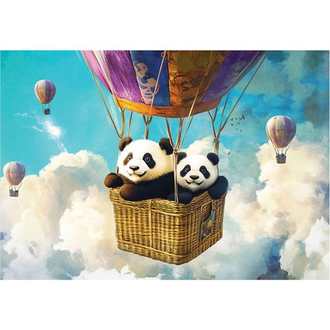 Papier peint mural animaux nuages enfant intissé grand format design intérieur chambre enfant pas cher 250x175 cm (1/5)