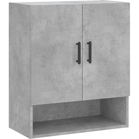 Armoire murale Salon,Meuble bas de Rangement,Meuble TV gris béton 60x31x70 cm bois d'ingénierie -19214 (1/5)