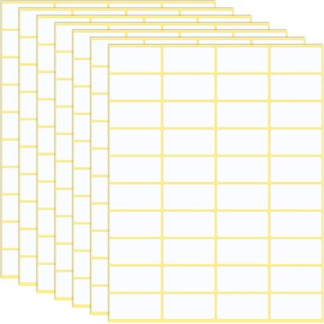 Paquet de 600 étiquettes autocollantes, 23.8 x 19 mm, étiquettes adhésives universelles, étiquettes d'adresse, étiquettes de ménage, étiquettes de congélateur pour bureau, cuisine et confiture (1/5)