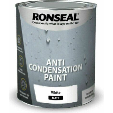 Ronseal White Matt Anti-Condensation Paint - 750ml (1/3)