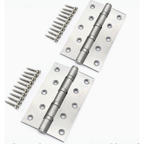 Household Wooden Door Thickened Stainless Steel Silent Bearing Hinges — 5x3x3.0 mm, Brushed Finish