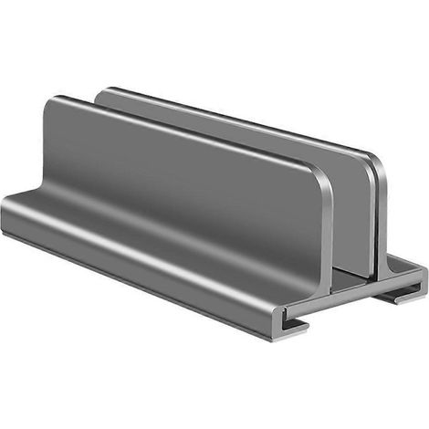 Verstellbarer grauer Multifunktions-Tablet-Halter für Laptops, vertikaler Einzelschlitzständer, Aufbewahrung für Notebooks und Tablets, verstellbare Dockingstation L400.
