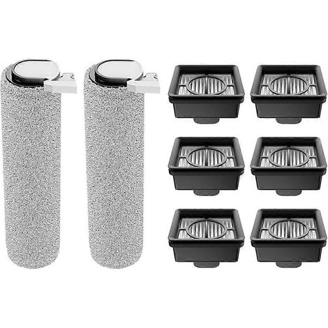 Lot de 8 pièces brosse rouleau et filtre HEPA pour Xiaomi Truclean W20/2C/4C/2 Lite pièces de rechange Aspirateur brosse filtre (1/5)