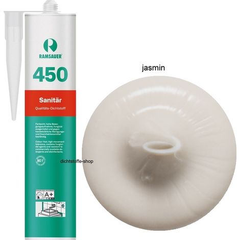 Ramsauer 450 Sanitär Silikon Fugen Dichtstoff 310ml Kartusche jasmin